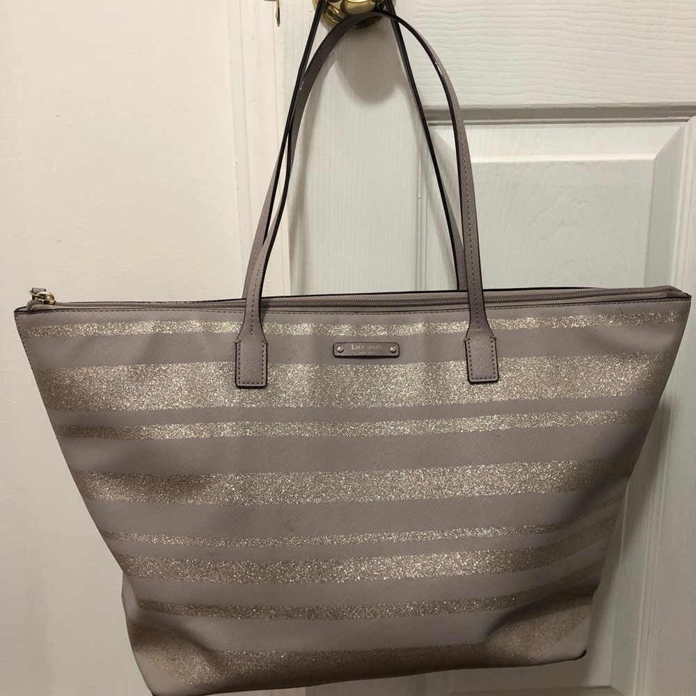 Large Kate Spade Glitter Tote